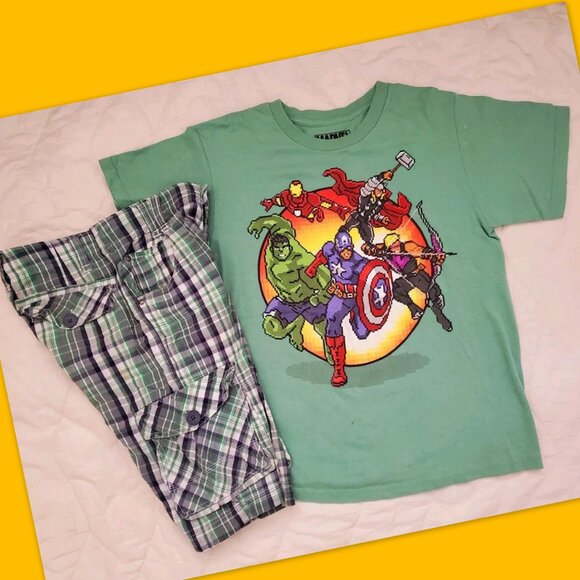 Boys Bundle 10/12 Children's Place Swim trunks Gymboree , Avengers  Summer Lot - Picture 7 of 9